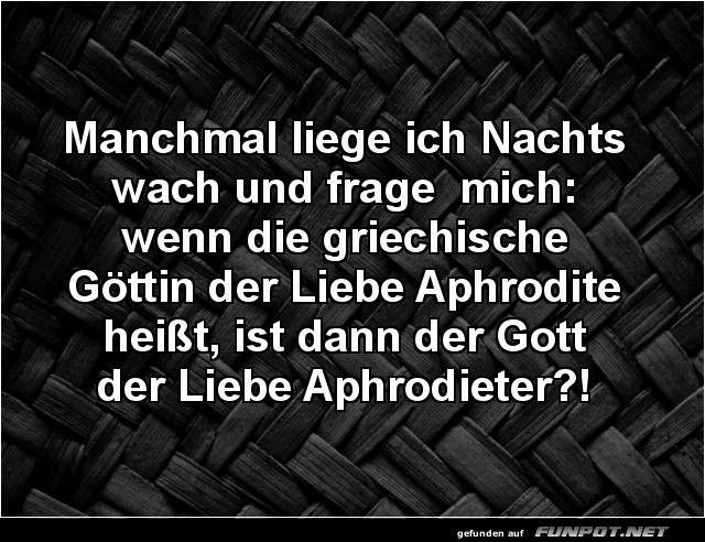 Gedanken ber Aphrodite und Humor