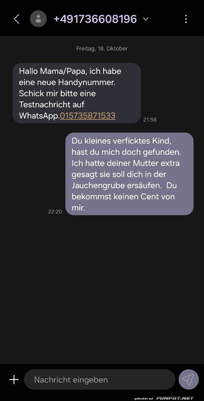 die korrekte Antwort auf diesen Spam