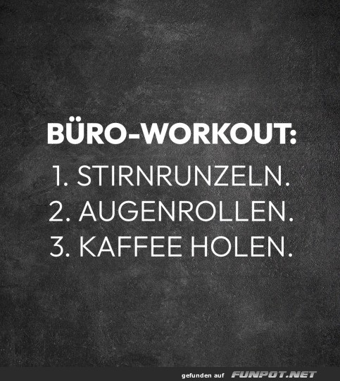 Humorvolles Büro-Workout für den Arbeitsalltag Humorvolles Büro-Workout für den Arbeitsalltag