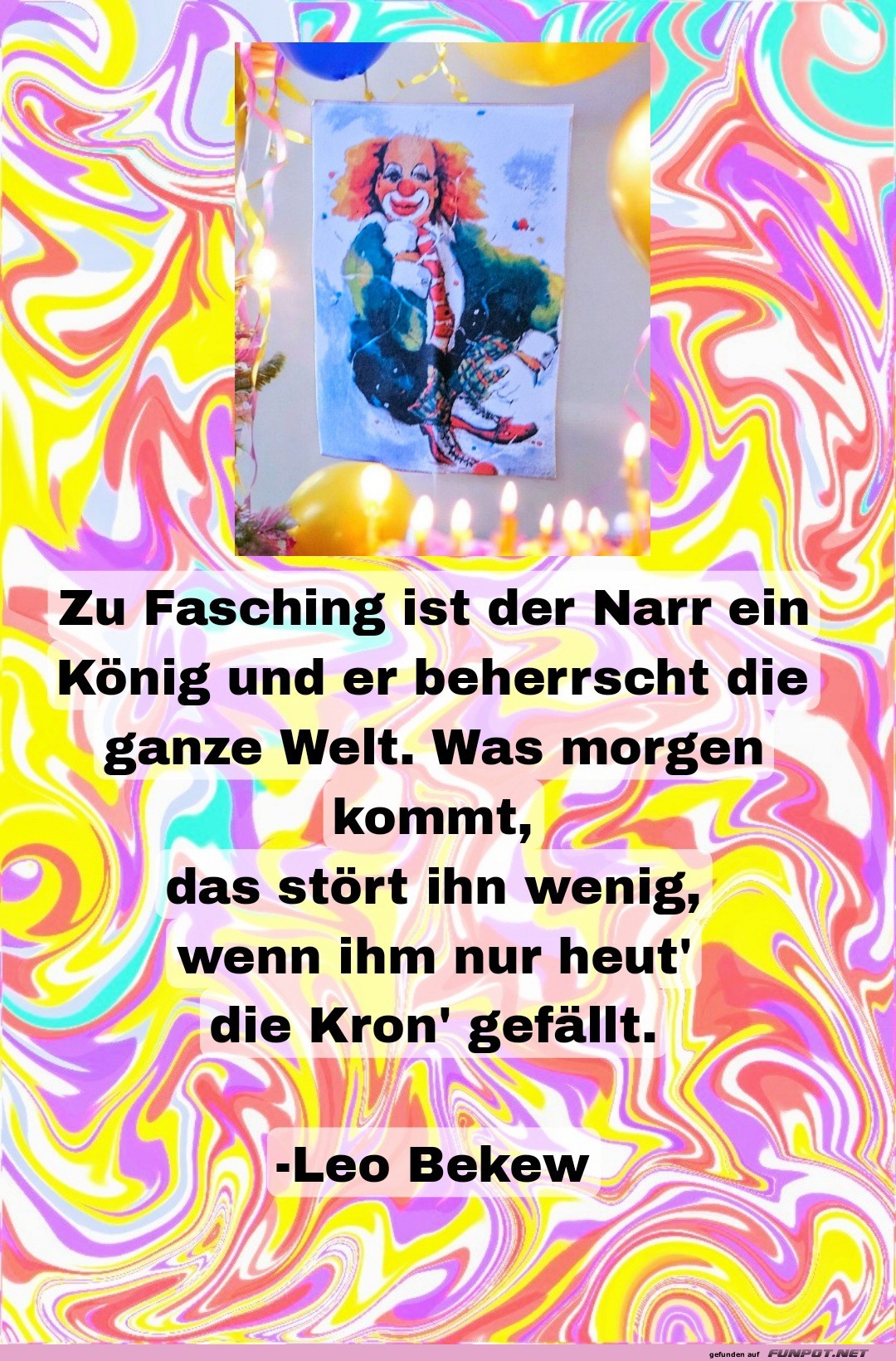 Der Narr als Knig zu Fasching