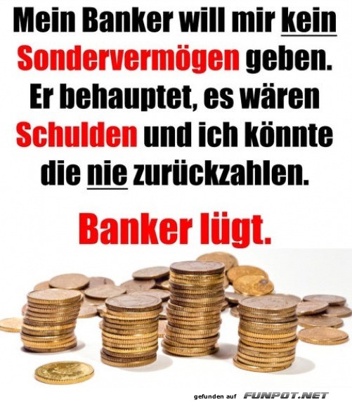 Satirischer Kommentar zu Bankerverhalten