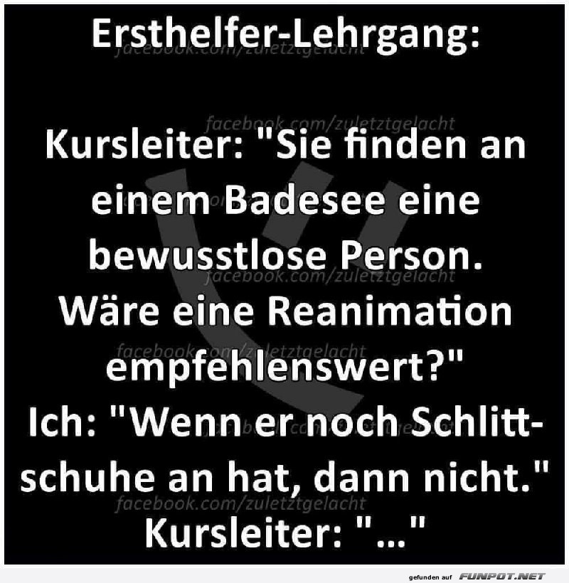 Ersthelfer-Lehrgang Humor