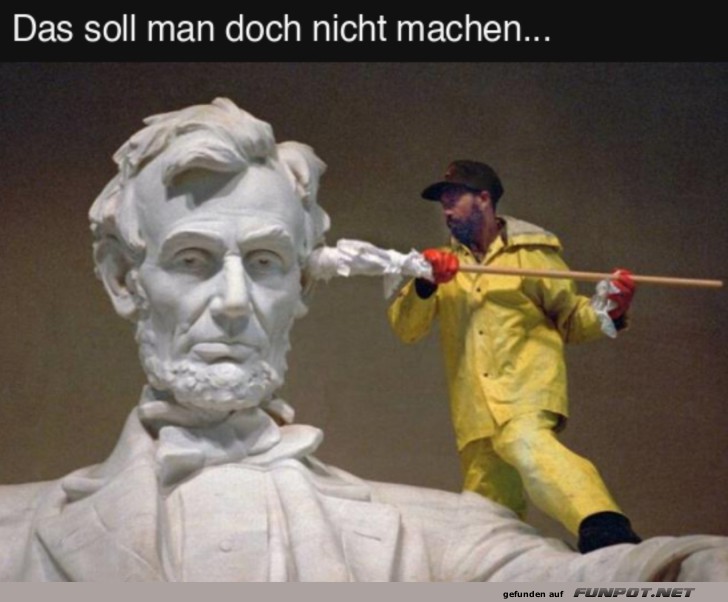 Pflege des Lincoln Denkmals missverstanden