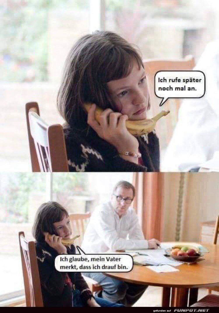 Lustiger Bananen-Telefonstreich