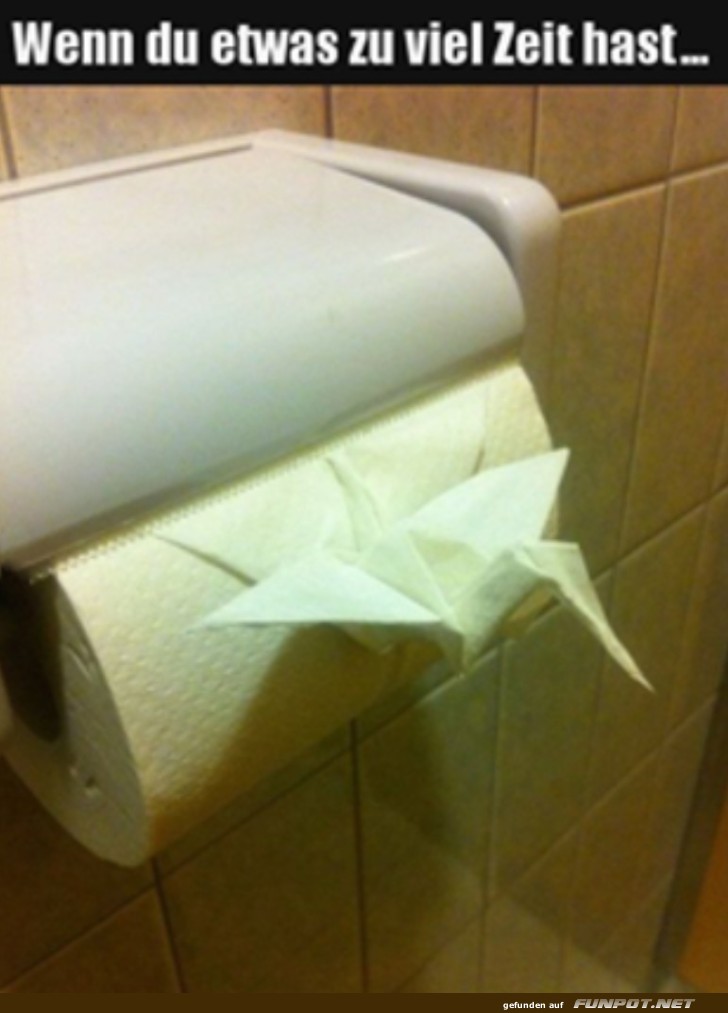 Kreative Toilettenpapierkunst