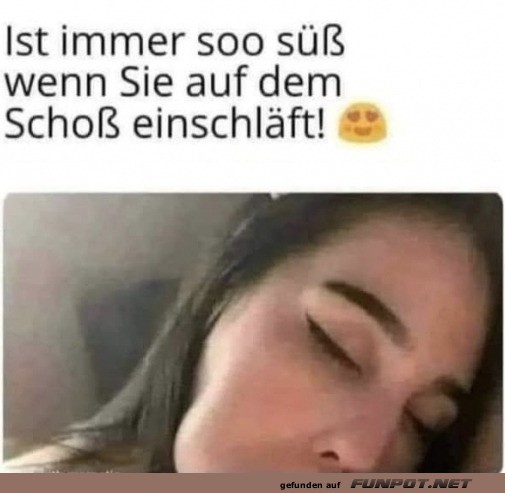 Ses Einschlafen auf dem Scho