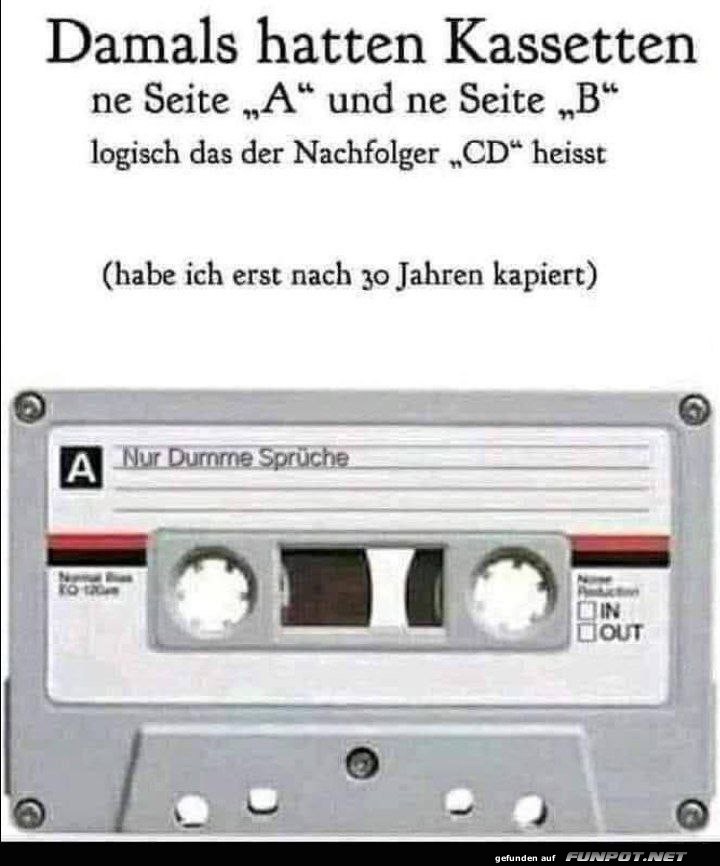 Retro Kassette und der Nachfolger CD Aha-Moment