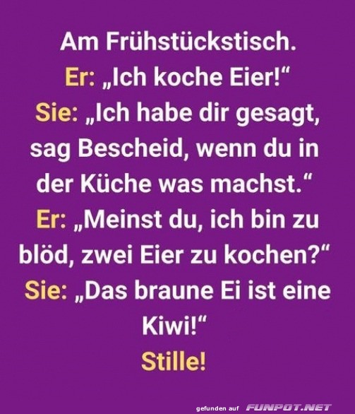 Lustiger Frhstcksdialog