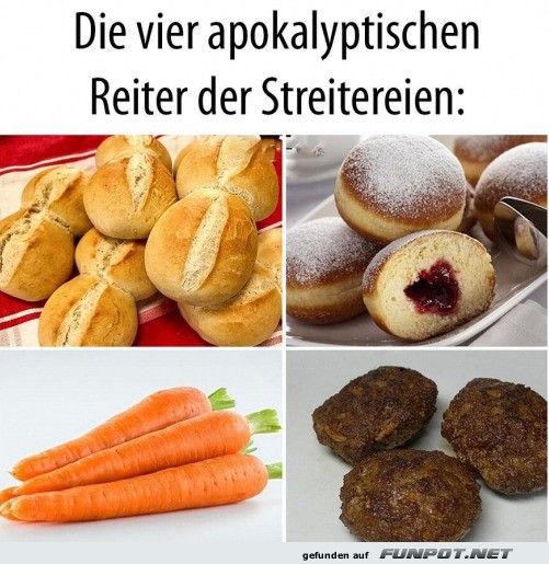 Die vier apokalyptischen Reiter der Streitereien