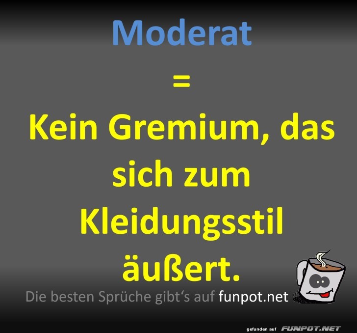 Moderater Witz ber Gremien