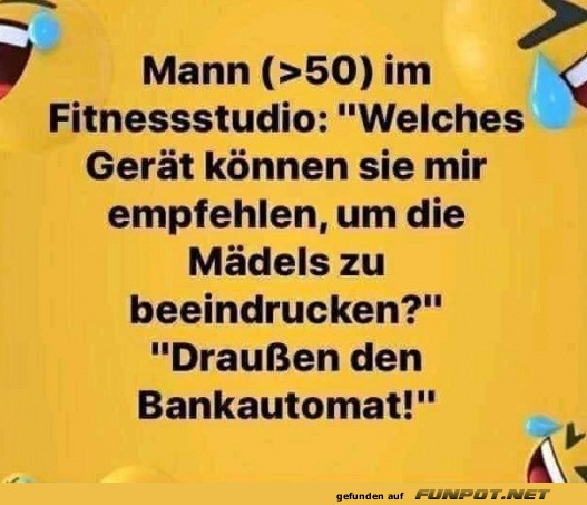 Witz im Fitnessstudio