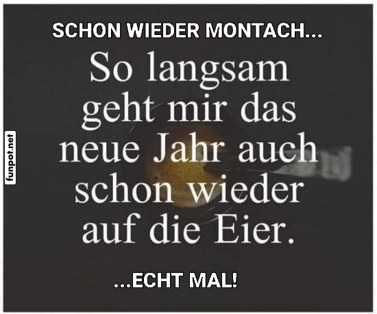 Montag und das neue Jahr nerven Montag und das neue Jahr nerven