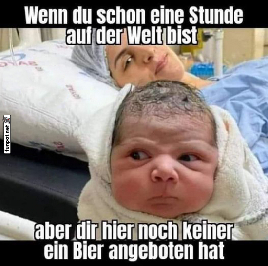 Neugeborenes blickt skeptisch auf die Welt Neugeborenes blickt skeptisch auf die Welt