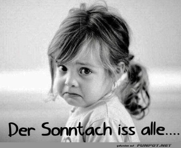 Trauriges Mdchen am Ende des Sonntags