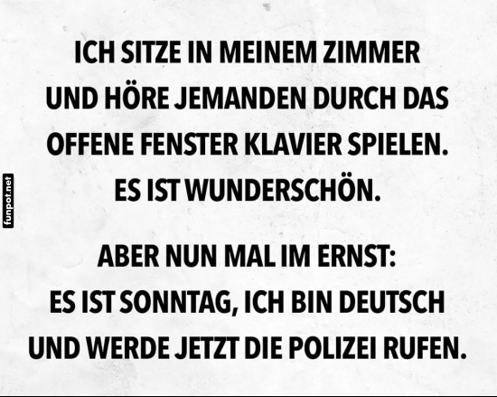 Witz ber Klaviermusik am Sonntag