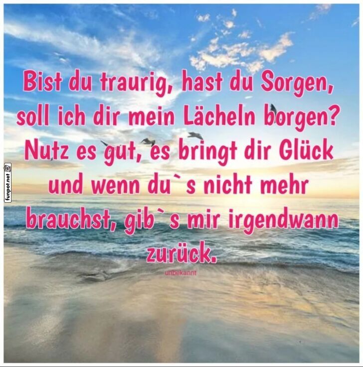 Ein Lächeln borgen, um Glück zu bringen Ein Lächeln borgen, um Glück zu bringen