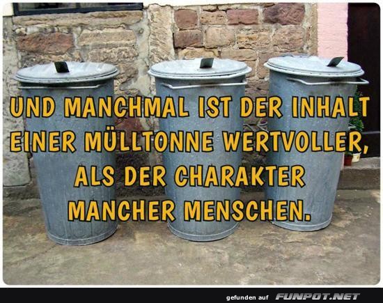 Wertvoller Inhalt einer Mülltonne Wertvoller Inhalt einer Mülltonne