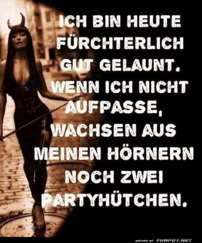 Gut gelaunt mit Humor und Hörnern Gut gelaunt mit Humor und Hörnern