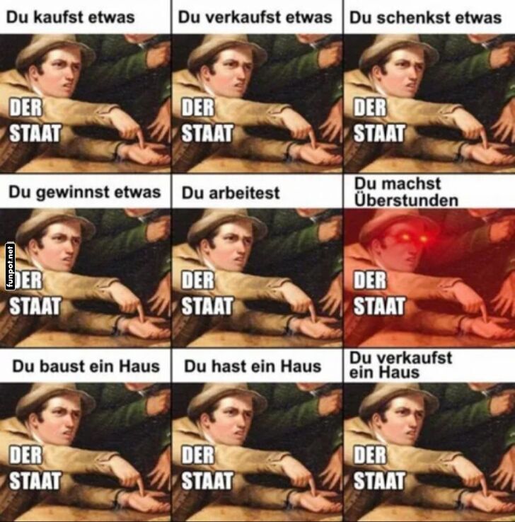 Satirische Meme über Steuern und den Staat Satirische Meme über Steuern und den Staat