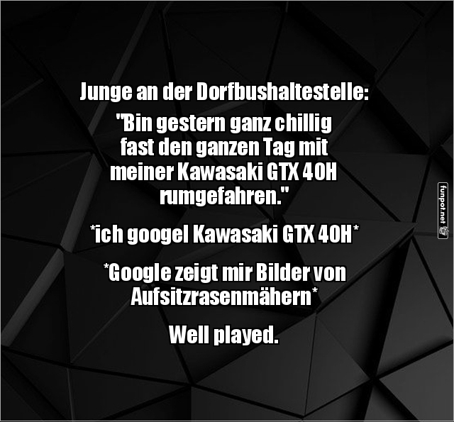 Witz über Kawasaki und Google-Suche Witz über Kawasaki und Google-Suche
