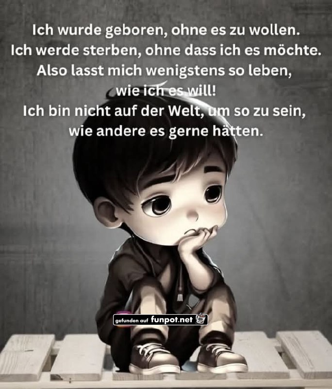 Nachdenklicher Junge mit inspirierendem Zitat Nachdenklicher Junge mit inspirierendem Zitat