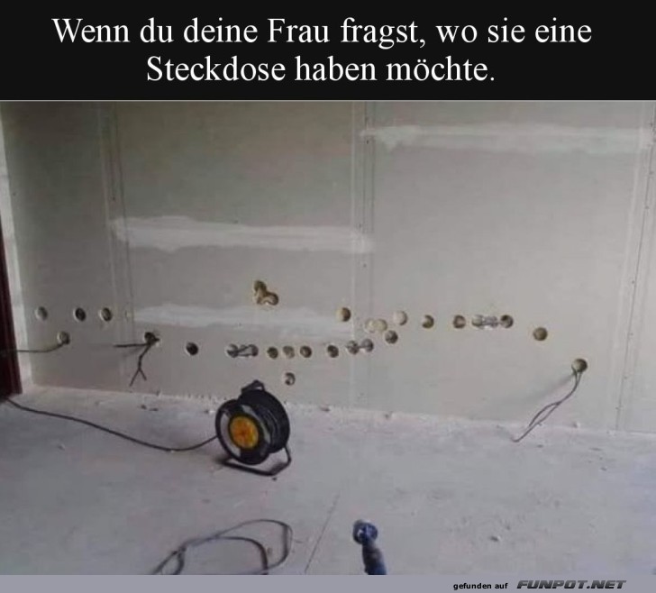 Lustige Steckdosen-Installation Lustige Steckdosen-Installation