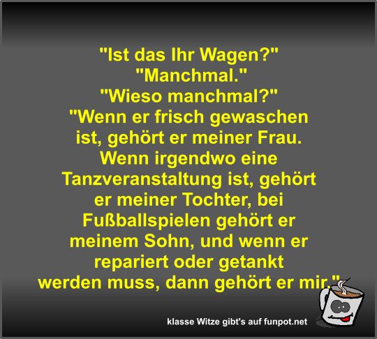 Ist das Ihr Wagen? Ist das Ihr Wagen?