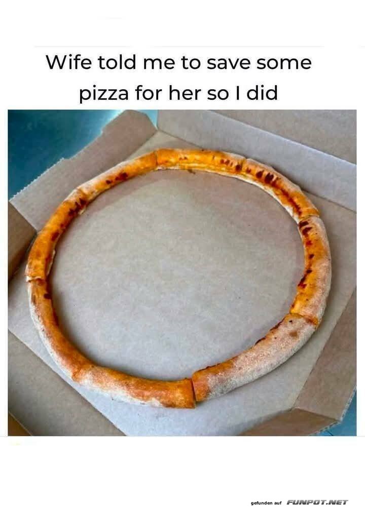 Humor: Pizza-Kruste als Rest Humor: Pizza-Kruste als Rest