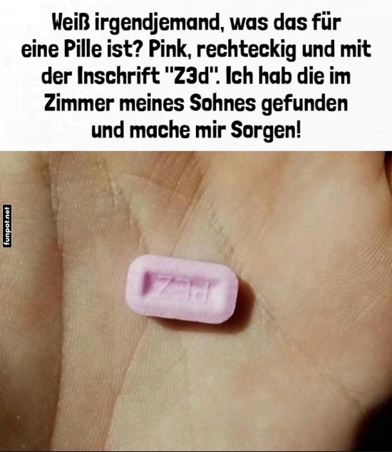 Keine unbekannte rosa Pille mit 'Z3d' sondern PEZ Keine unbekannte rosa Pille mit 'Z3d' sondern PEZ