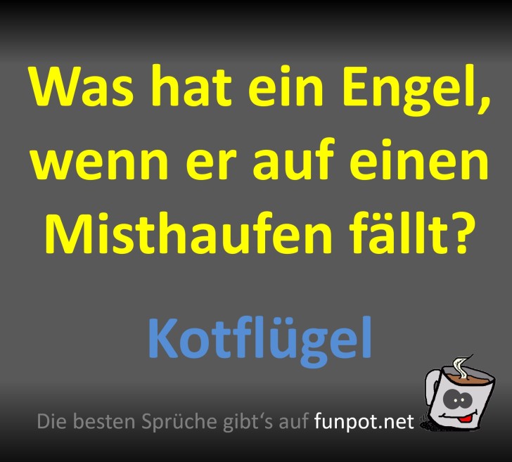 Witz über Engel und Misthaufen Witz über Engel und Misthaufen
