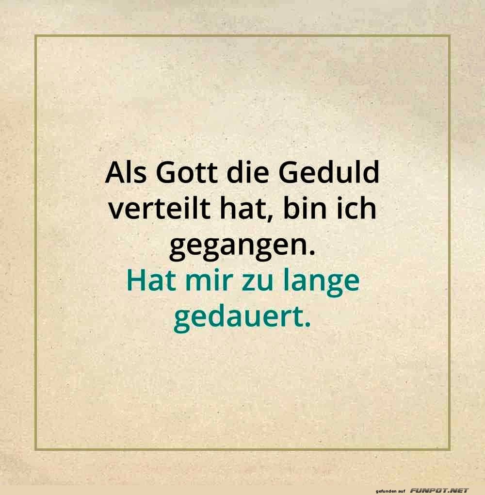 Geduld Spruch: Gottes Verteilung Geduld Spruch: Gottes Verteilung