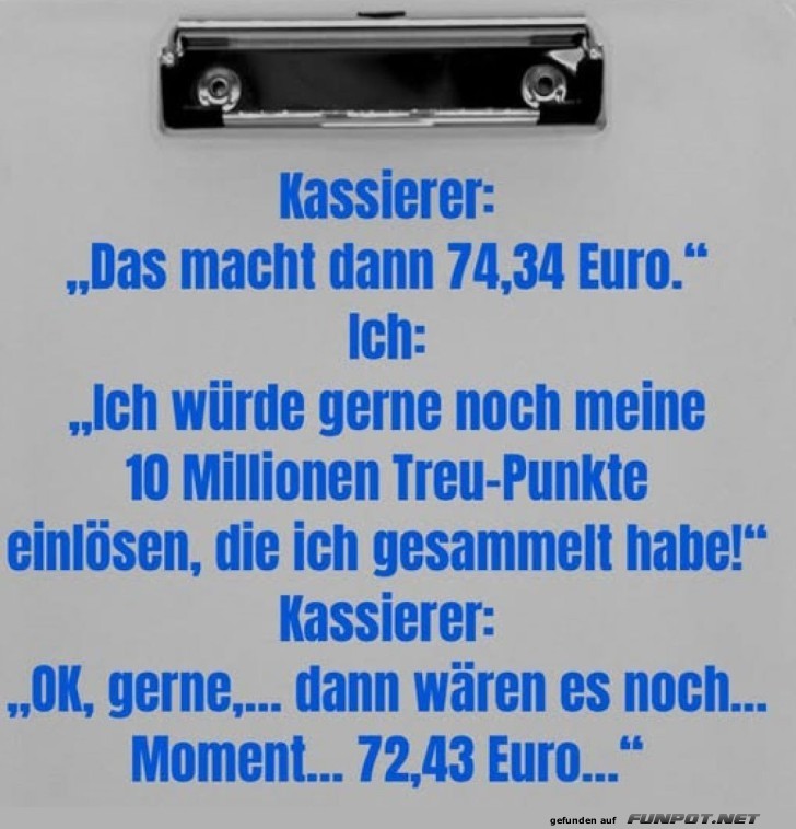 Witzige Unterhaltung an der Kasse Witzige Unterhaltung an der Kasse