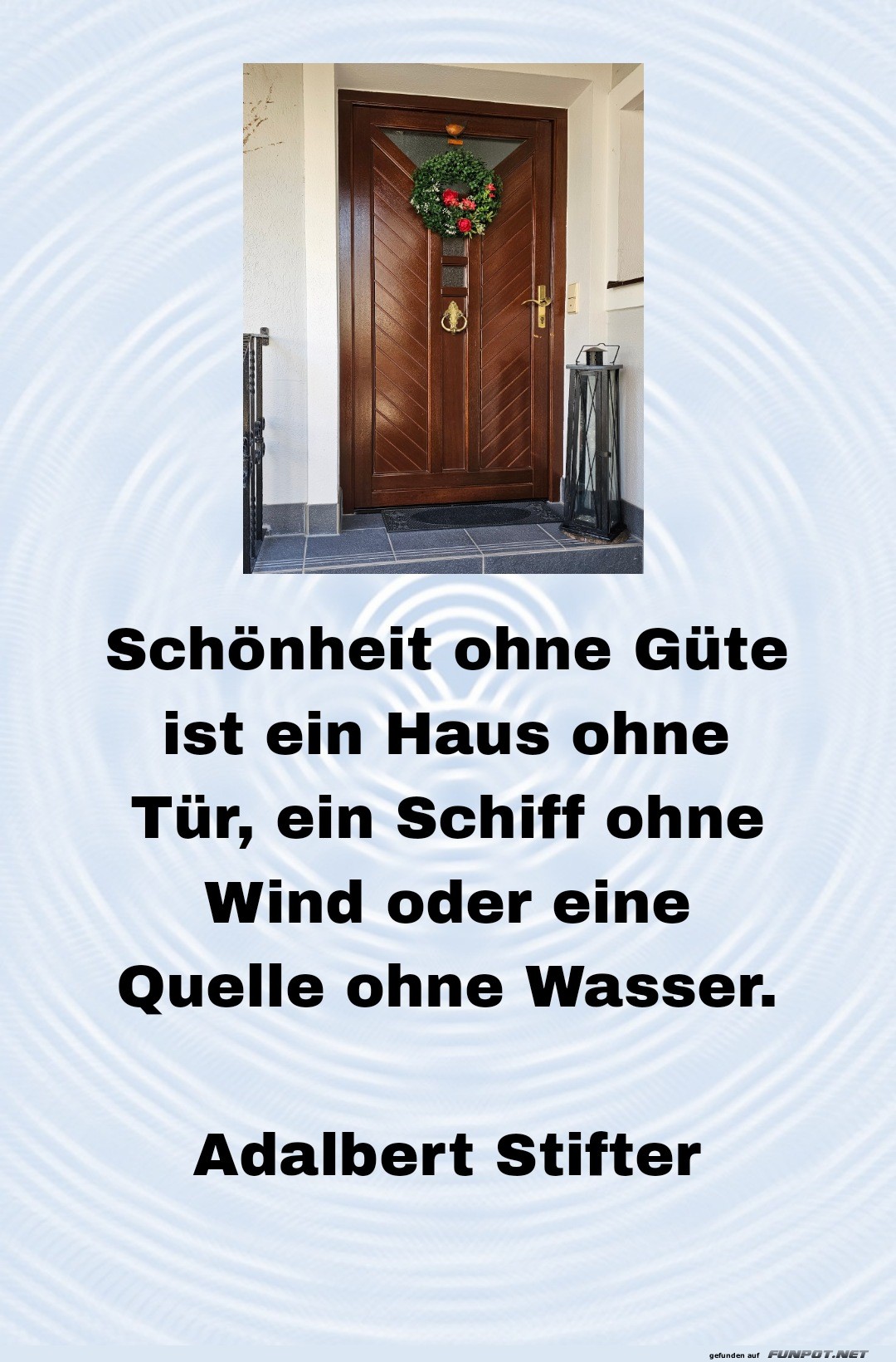 Schönheit und Güte Zitat mit Türbild Schönheit und Güte Zitat mit Türbild