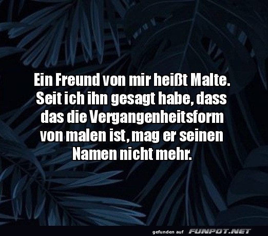Lustiger Witz über den Namen Malte Lustiger Witz über den Namen Malte