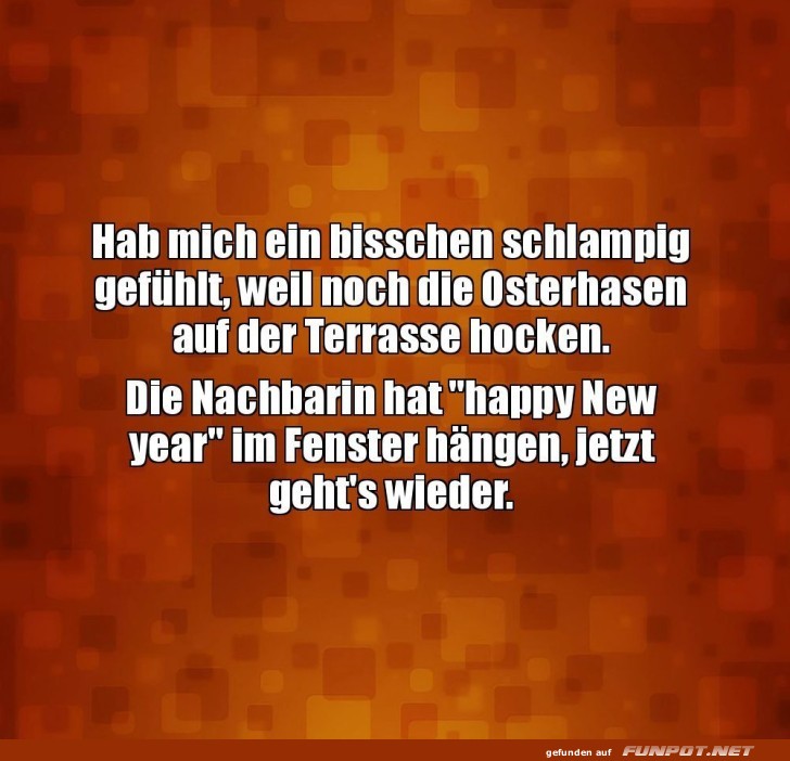 Schlampiges Gefühl wegen Osterhasen Schlampiges Gefühl wegen Osterhasen