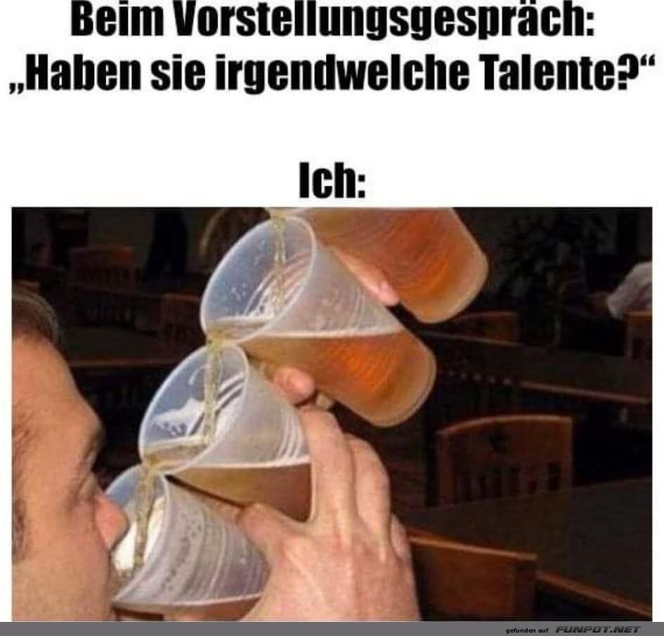 Kreative Trinkweise als Talent Kreative Trinkweise als Talent