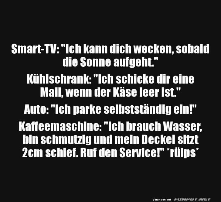 Wenn Haushaltsgeräte zu viel sprechen Wenn Haushaltsgeräte zu viel sprechen