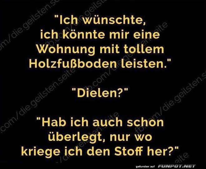 Witz über Holzdielen und finanziellen Humor Witz über Holzdielen und finanziellen Humor