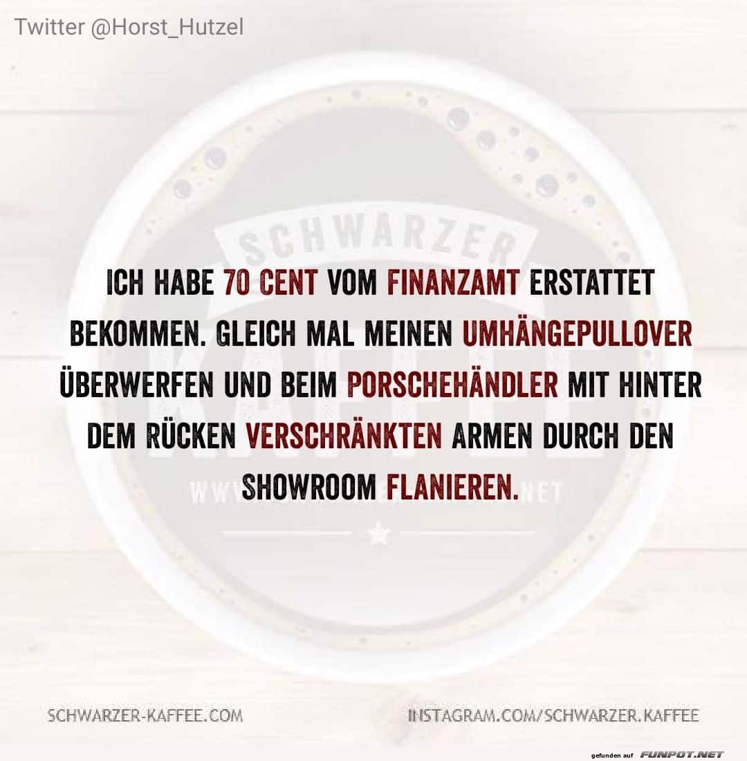 Erstattung vom Finanzamt humorvoll eingesetzt Erstattung vom Finanzamt humorvoll eingesetzt