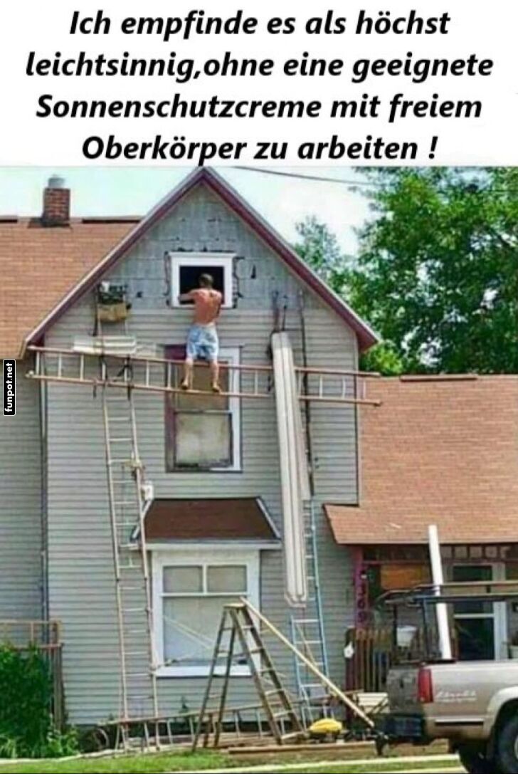 Sonnenschutz beim Arbeiten vergessen Sonnenschutz beim Arbeiten vergessen