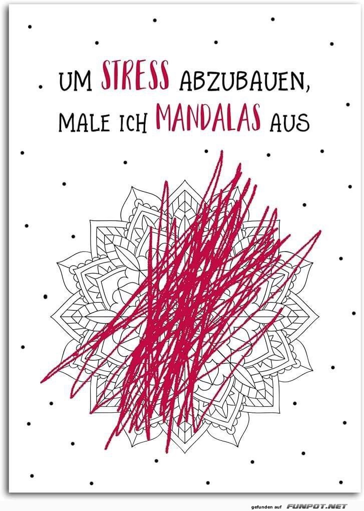 Lustiges Mandala gegen Stressabbau Lustiges Mandala gegen Stressabbau
