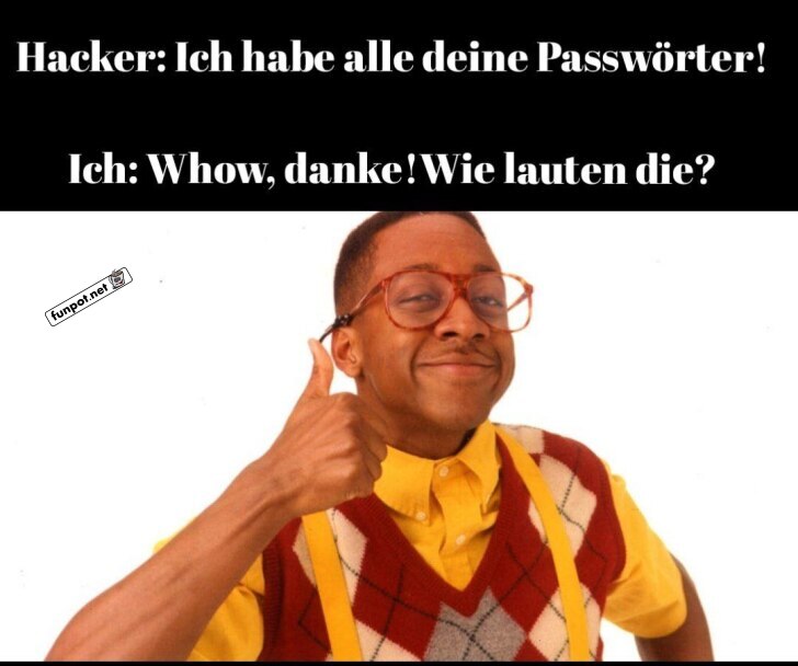 Hackerwitz über Passwörter Hackerwitz über Passwörter