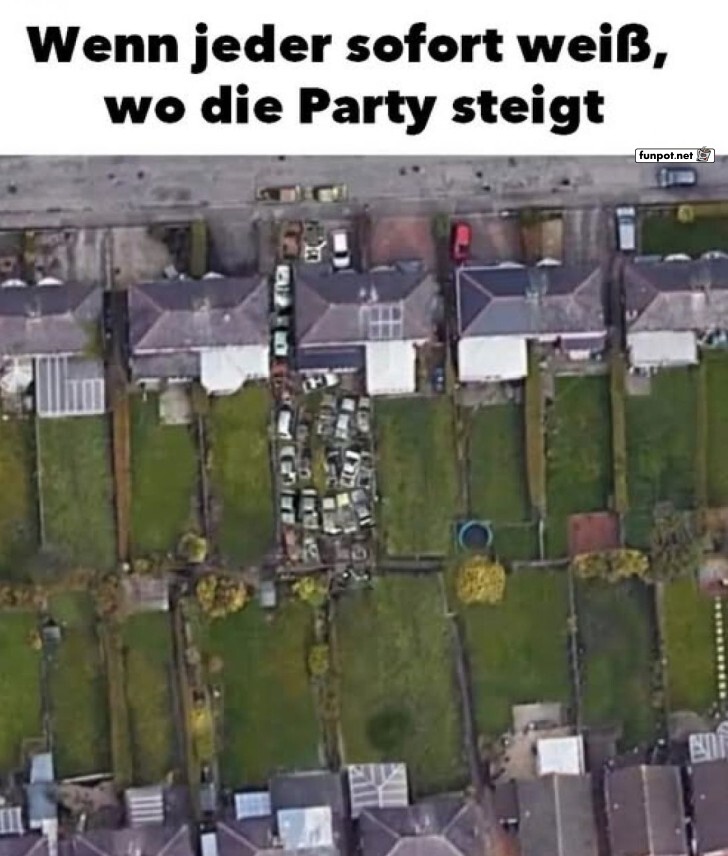 Erkennbare Party aus der Vogelperspektive Erkennbare Party aus der Vogelperspektive