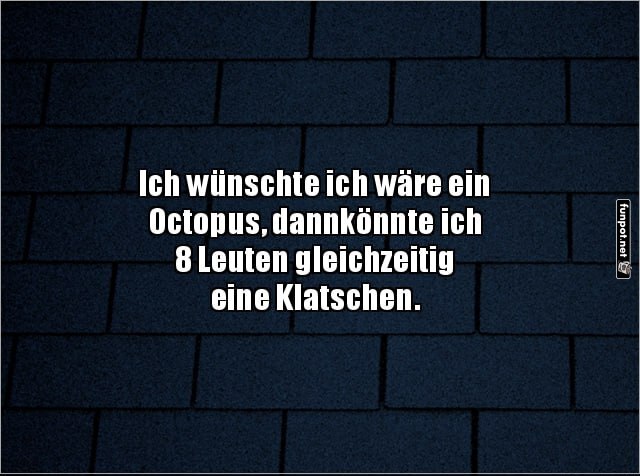 Witz über Octopus und Klatschen Witz über Octopus und Klatschen