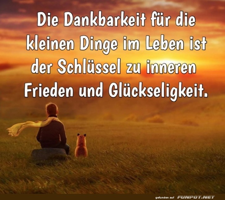 Dankbarkeit für kleine Dinge im Leben Dankbarkeit für kleine Dinge im Leben