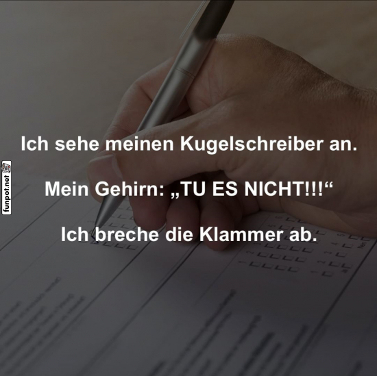Der Drang, die Klammer zu brechen Der Drang, die Klammer zu brechen