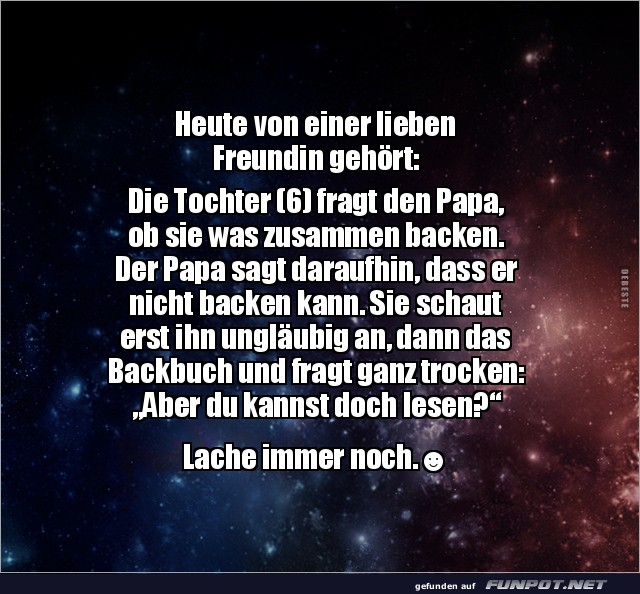 Ein amüsantes Gespräch zwischen Vater und Tochter Ein amüsantes Gespräch zwischen Vater und Tochter