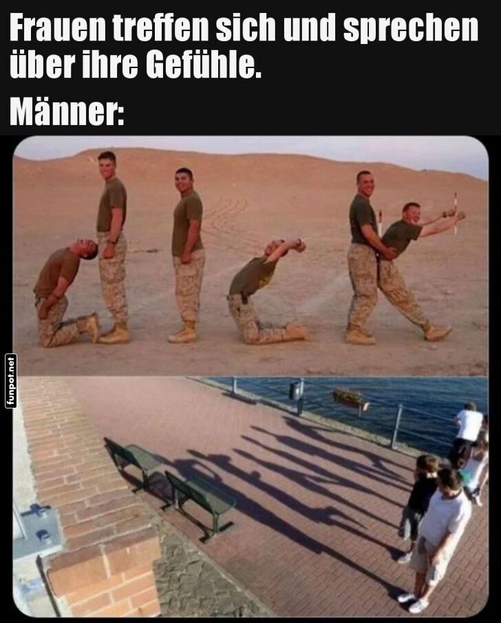 Männer stellen Spaß mit Schatten dar Männer stellen Spaß mit Schatten dar