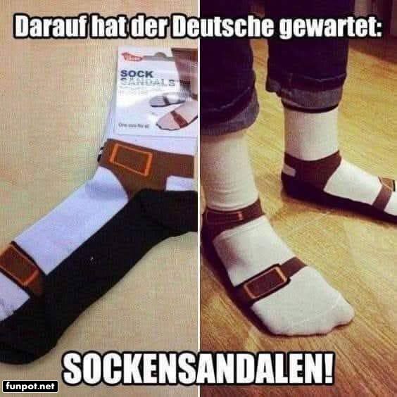 Die Socken-Sandalen-Fusion Die Socken-Sandalen-Fusion