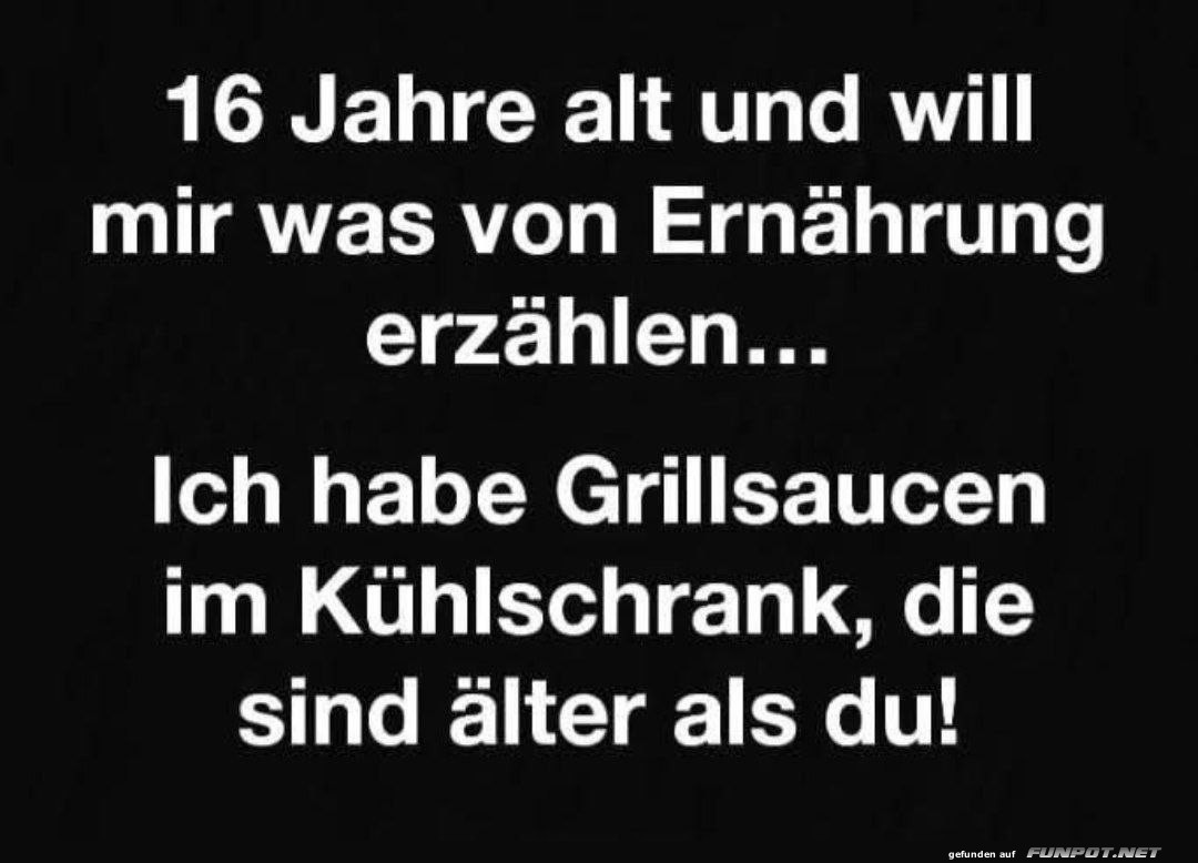 Witz über Altersunterschiede und Ernährung Witz über Altersunterschiede und Ernährung